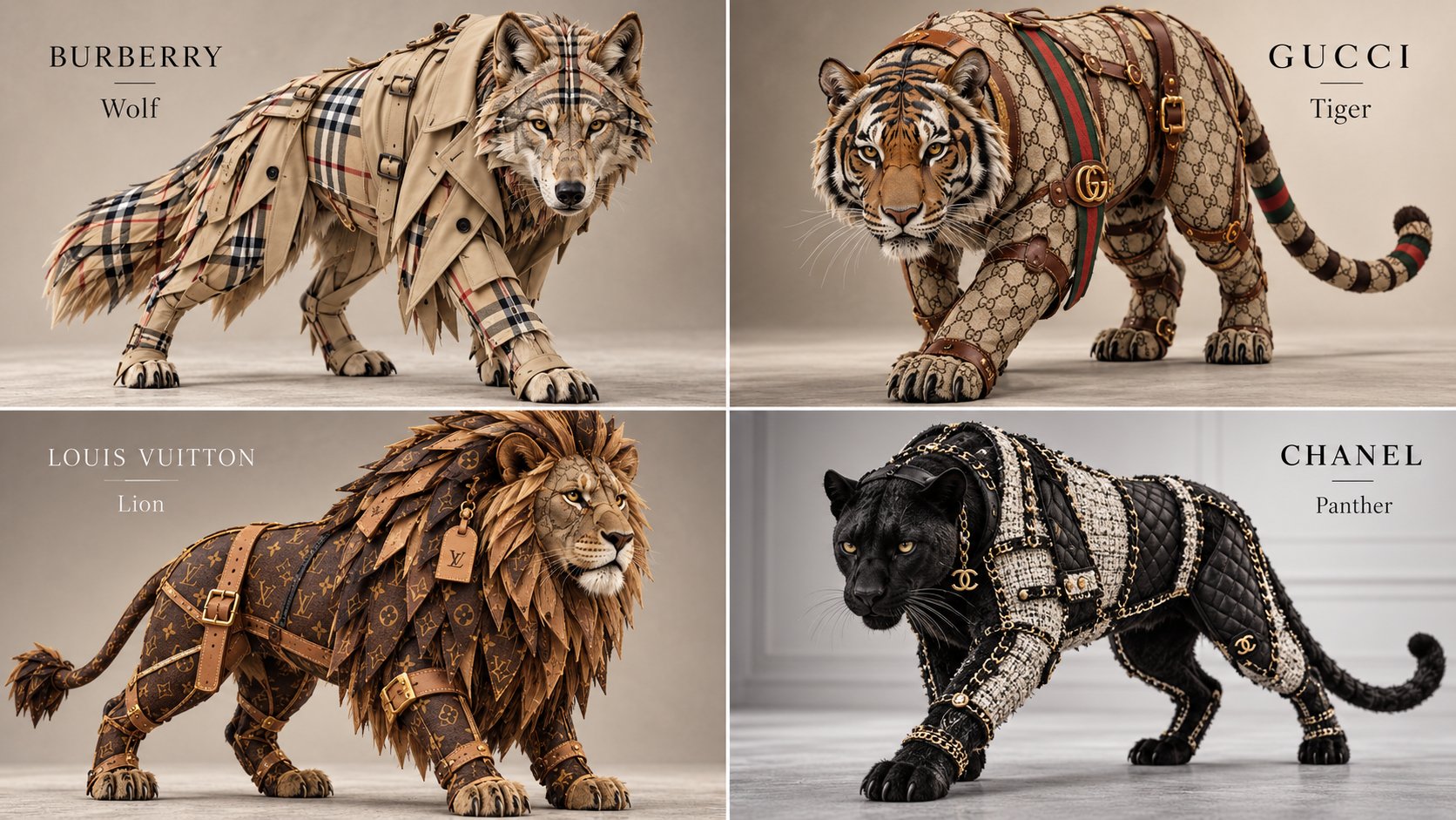 luxury fashion fabric predators grid